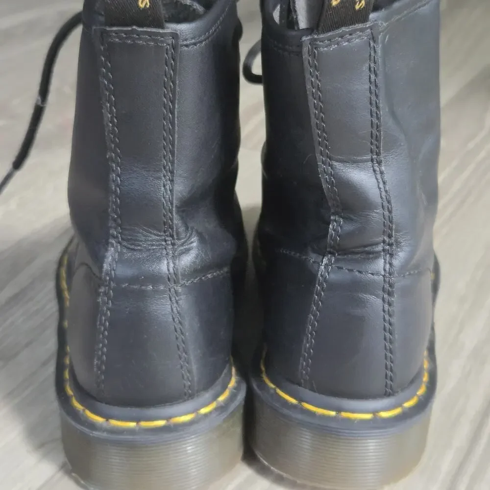 Dr Martens Boots Nappa Leather 1460 Men's US 6 8-Eye Lace Up Chunky Lug Sole